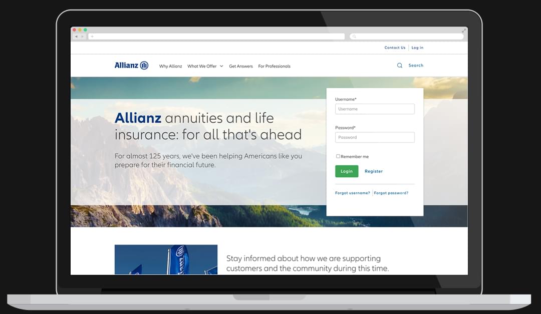 Allianz homepage